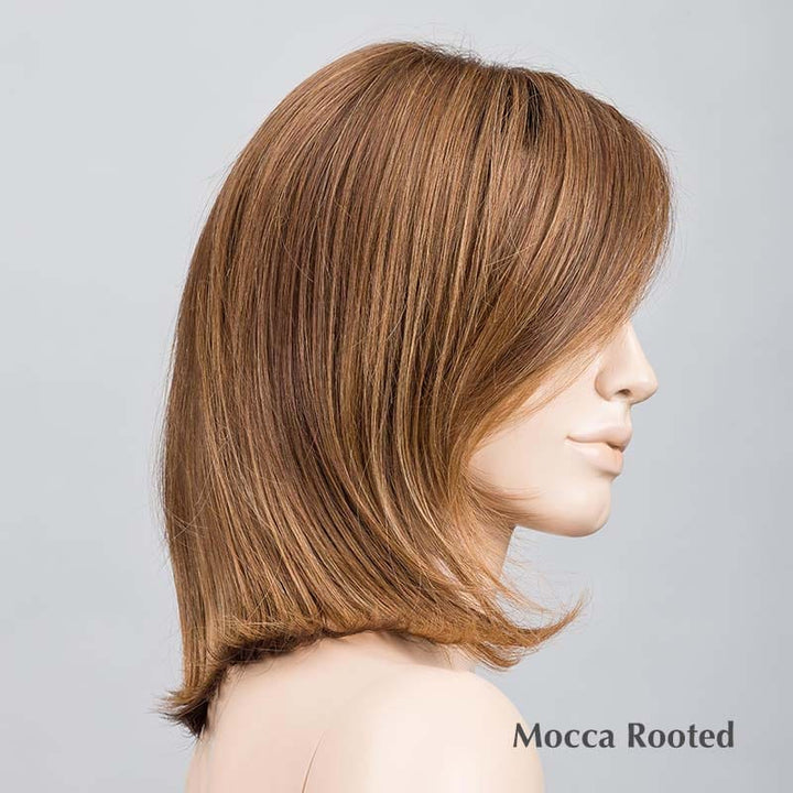 Melody Wig by Ellen Wille | Heat Friendly Synthetic | Lace Front Wig (Mono Top) Ellen Wille Heat Friendly Synthetic Mocca Rooted 830.9.20 / Front: 8" | Crown: 12.75" | Sides: 9.75" | Nape: 7.25" / Petite / Average