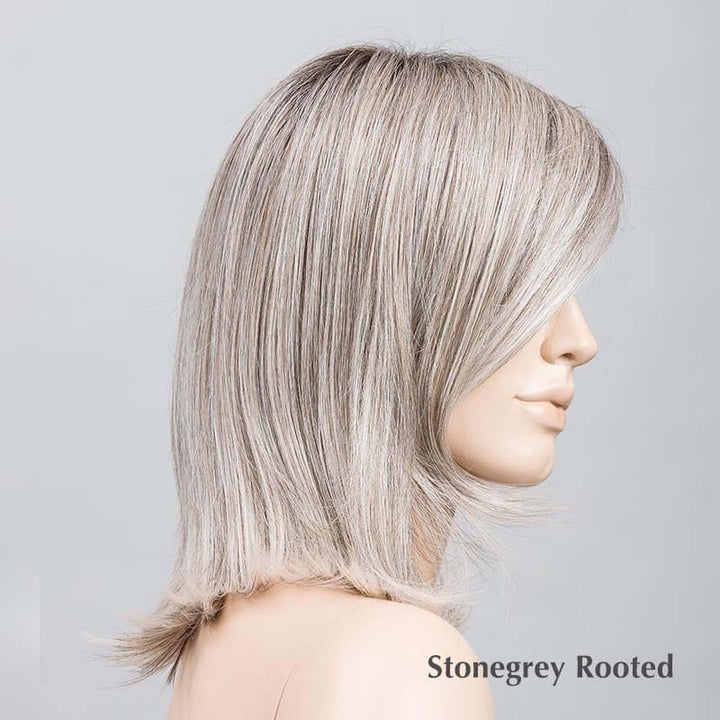 Melody Wig by Ellen Wille | Heat Friendly Synthetic | Lace Front Wig (Mono Top) Ellen Wille Heat Friendly Synthetic Stonegrey Rooted 58.51.56 / Front: 8" | Crown: 12.75" | Sides: 9.75" | Nape: 7.25" / Petite / Average