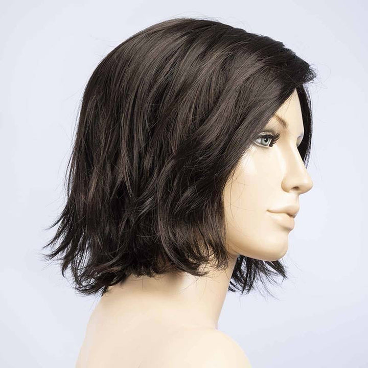 Nola | Synthetic Lace Front Wig (Mono Part) Ellen Wille Synthetic Dark Brown Shaded 2.4 / Front: 8" | Crown: 9.25" | Sides: 7.5" | Nape: 4" / Petite / Average