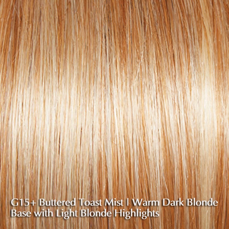 Perk Wig by Gabor | Synthetic Wig (Basic Cap) Gabor Synthetic G15+ Buttered Toast Mist / Front: 4.25" | Crown: 3.25" | Sides: 3" | Back: 3" | Nape: 1.5" / Average