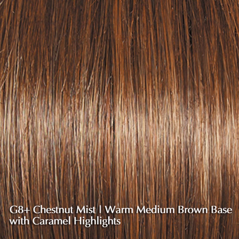 Perk Wig by Gabor | Synthetic Wig (Basic Cap) Gabor Synthetic G8+ Chestnut Mist / Front: 4.25" | Crown: 3.25" | Sides: 3" | Back: 3" | Nape: 1.5" / Average