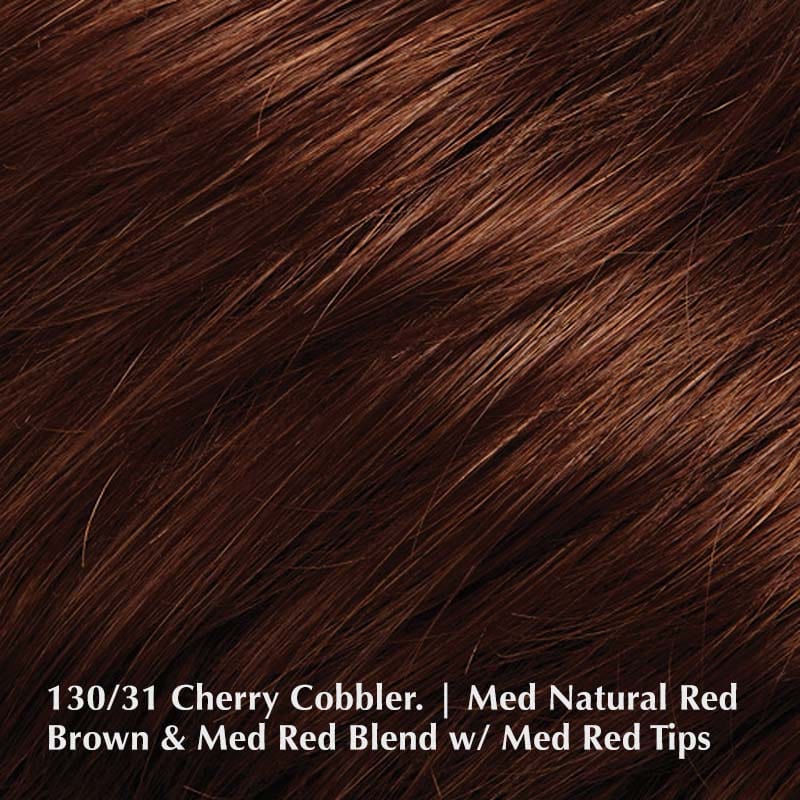 Posh Wig by Jon Renau | Synthetic Wig (Mono Top) Jon Renau Synthetic 130/31 Cherry Cobbler / Front: 7.5" | Crown: 6.5" | Sides: 4.5" | Nape: 2" / Average