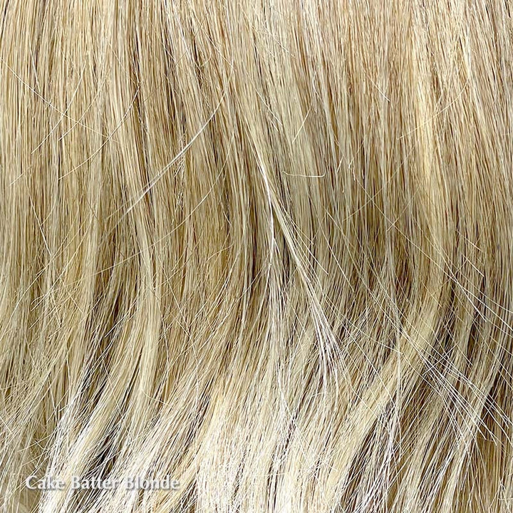 PRE-ORDER Malibu Wig by Belle Tress | Heat Friendly Synthetic (Mono Part Center) Belle Tress Heat Friendly Synthetic Cake Batter Blonde / Side Bangs 7" | Side 13" | Nape 9" | Overal 7"-16" / Average