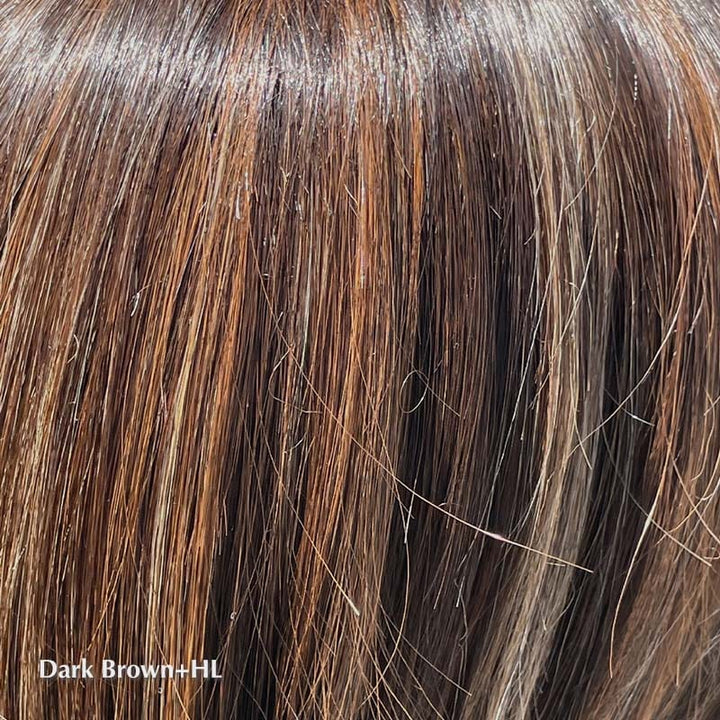Pre-Order | Newport Wig by Belle Tress | Heat Friendly Synthetic (Mono Part) Belle Tress Heat Friendly Synthetic Dark Brown+HL / Side 11" | Nape 3.5" | Overall 11" / Average