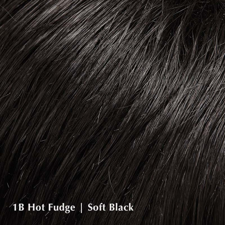Quinn Wig by Jon Renau | Lace Front Synthetic (Mono Part) Jon Renau Synthetic 1B Hot Fudge / Bang: 7.75" | Crown: 9" | Nape: 4.25" | Side: 5.75" / Average