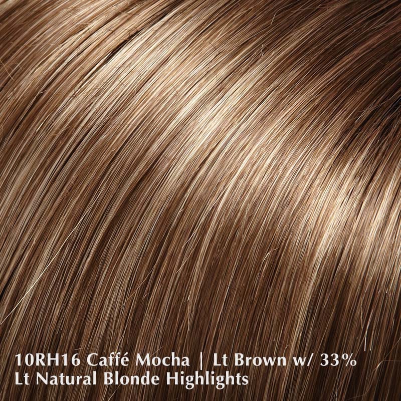Rita Wig by Jon Renau | Heat Friendly Synthetic | Lace Front Wig (Mono Top) Jon Renau Heat Friendly Synthetic 10RH16 Caffe Mocha / Front: 4.75" | Side: 2" | Crown: 4" | Nape: 1.75" / Average