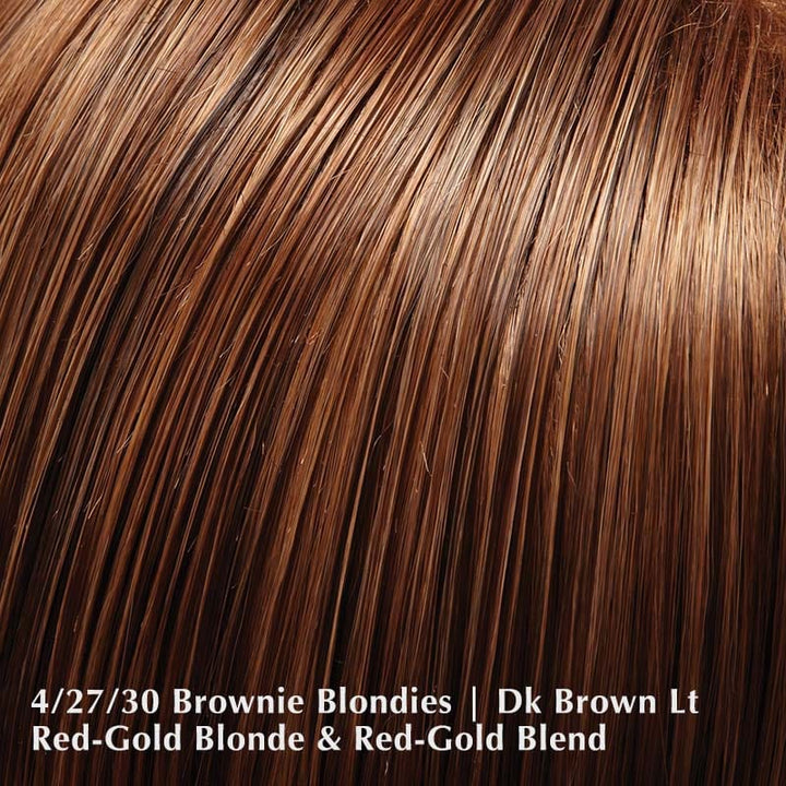 Rita Wig by Jon Renau | Heat Friendly Synthetic | Lace Front Wig (Mono Top) Jon Renau Heat Friendly Synthetic 4/27/30 Brownie Blondies / Front: 4.75" | Side: 2" | Crown: 4" | Nape: 1.75" / Average