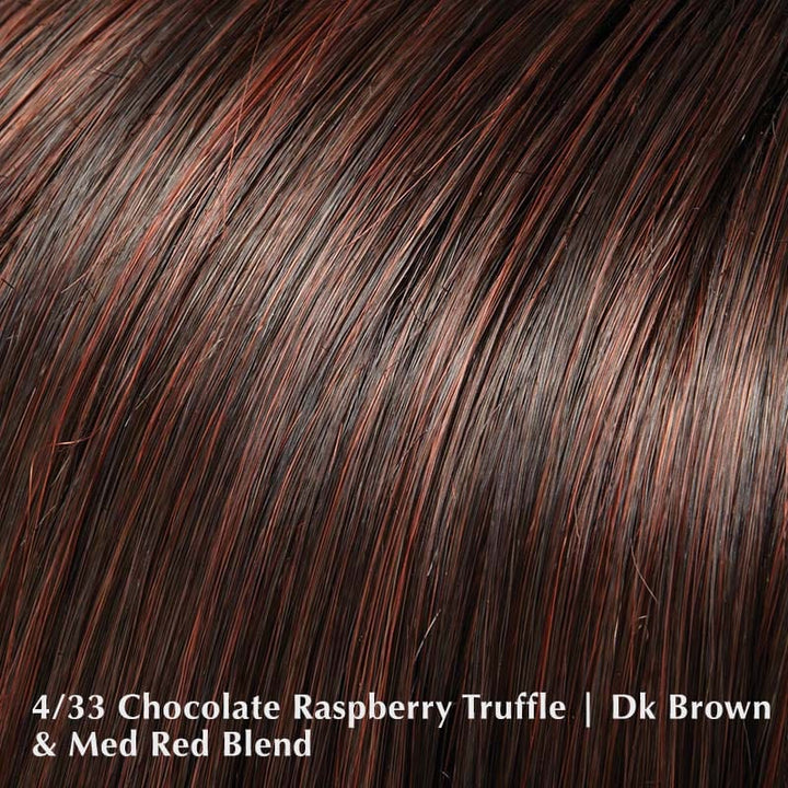 Rita Wig by Jon Renau | Heat Friendly Synthetic | Lace Front Wig (Mono Top) Jon Renau Heat Friendly Synthetic 4/33 Chocolate Raspberry Truffle / Front: 4.75" | Side: 2" | Crown: 4" | Nape: 1.75" / Average
