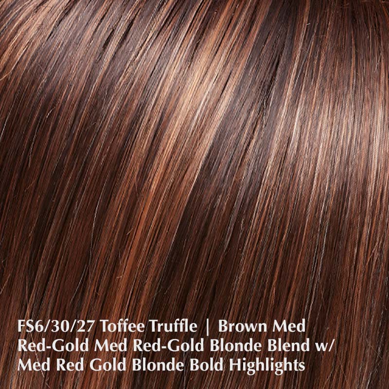 Rita Wig by Jon Renau | Heat Friendly Synthetic | Lace Front Wig (Mono Top) Jon Renau Heat Friendly Synthetic FS6/30/27 Toffee Truffle / Front: 4.75" | Side: 2" | Crown: 4" | Nape: 1.75" / Average