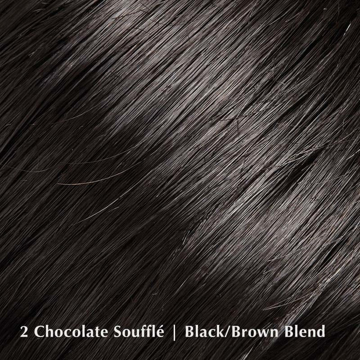 Simplicity Mono by Jon Renau | Synthetic Wig (Mono Top) Jon Renau Synthetic 2 Chocolate Souffle / Front: 3.75" | Crown: 3.5" | Sides: 2.5"| Nape: 2" / Average