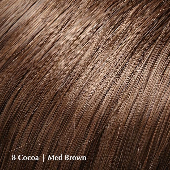 Simplicity Mono by Jon Renau | Synthetic Wig (Mono Top) Jon Renau Synthetic 8 Cocoa / Front: 3.75" | Crown: 3.5" | Sides: 2.5"| Nape: 2" / Average