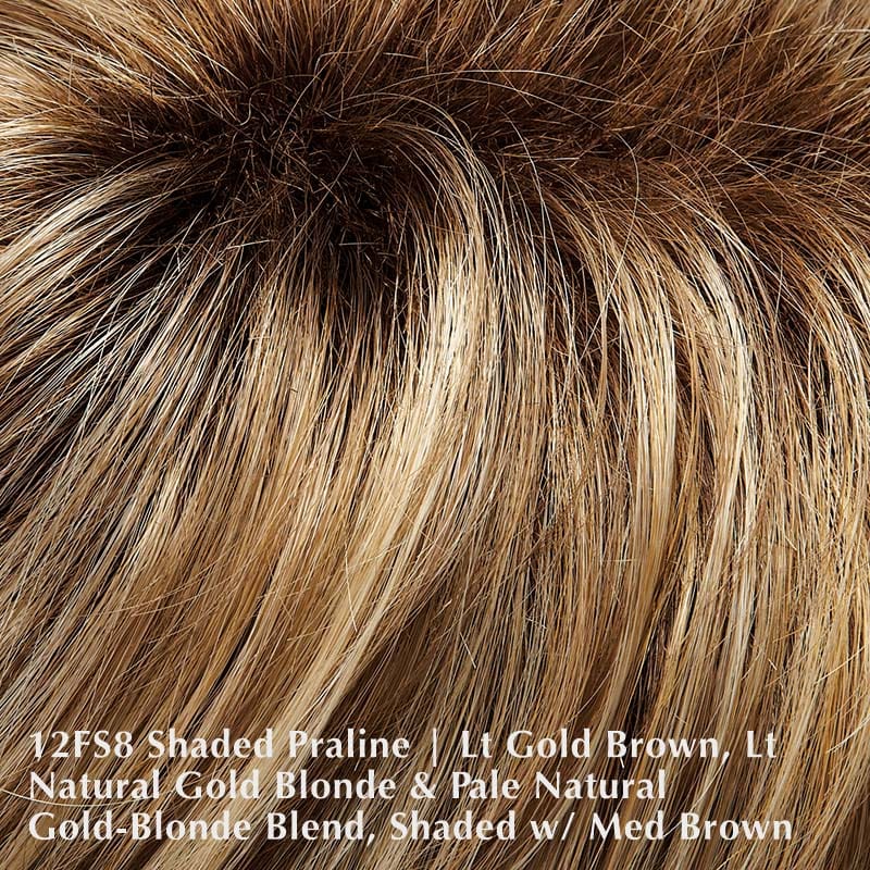 Top Smart 12" Topper by Jon Renau | Lace Front Synthetic Hair Topper Jon Renau Hair Toppers 12FS8 Shaded Praline / Base: 9" X 9" | Length: 12" / Large