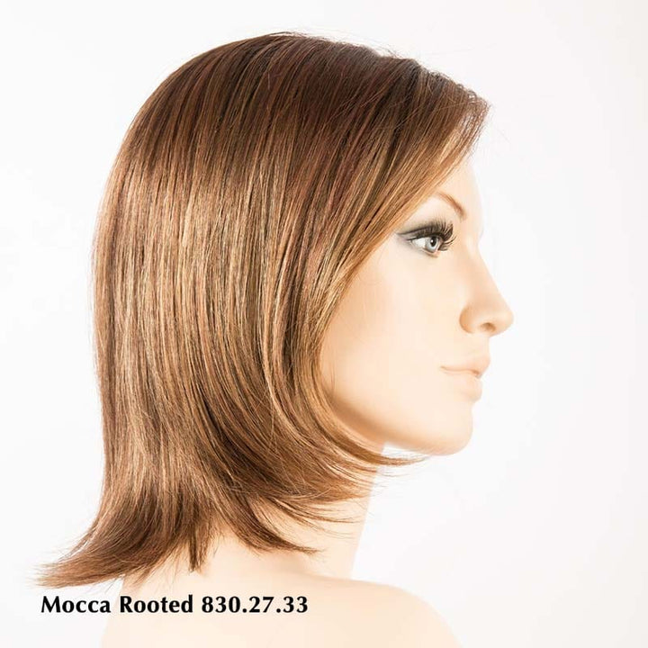 United Wig by Ellen Wille | Synthetic Lace Front Wig (Mono Part) Ellen Wille Synthetic Mocca Rooted 830.27.33 / Front: 7" | Crown: 8.5" | Sides: 5.5" | Nape: 5" / Petite / Average