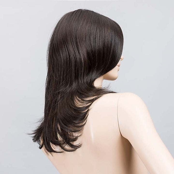 Voice Large Wig by Ellen Wille | Heat Friendly Synthetic | Lace Front Wig (Mono Top) Ellen Wille Heat Friendly Synthetic Espresso Mix 2.4 / Front: 10.5" | Crown: 9.5" | Sides: 10" | Nape: 12" / Large
