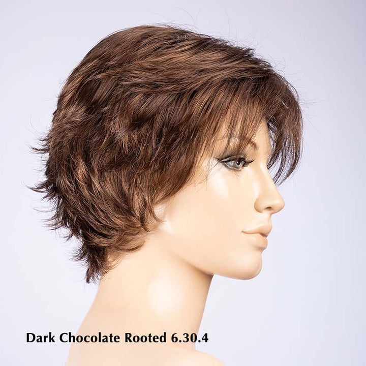 Wing Wig by Ellen Wille | Synthetic Wig (Mono Crown) Ellen Wille Synthetic Chocolate Mix 6.830 / Front: 4” | Crown: 4.5” | Sides: 3” | Nape: 2” / Petite / Average
