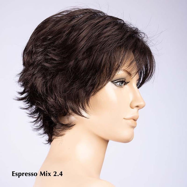 Wing Wig by Ellen Wille | Synthetic Wig (Mono Crown) Ellen Wille Synthetic Espresso Mix 2.4 / Front: 4” | Crown: 4.5” | Sides: 3” | Nape: 2” / Petite / Average