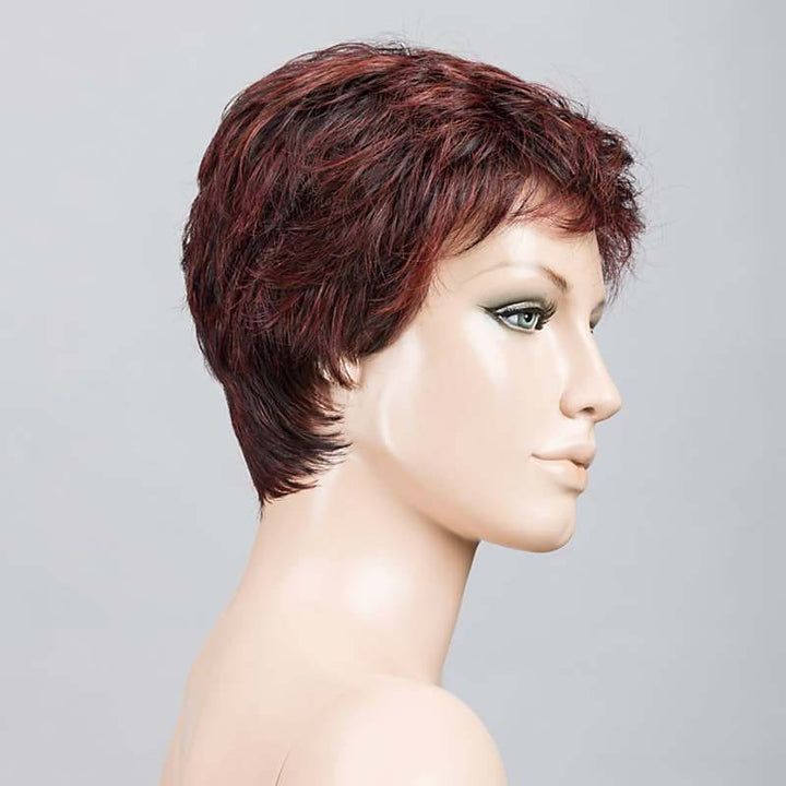 Yoko Wig by Ellen Wille | Heat Friendly Synthetic | Lace Front Wig (Mono Crown) Ellen Wille Heat Friendly Synthetic Aubergine Mix 131.133.132 / Front: 3" | Crown: 3.5" | Sides: 2" | Nape: 1.75" / Petite / Average