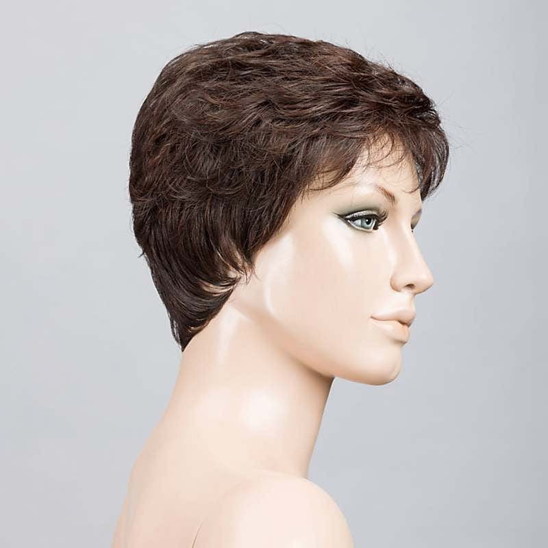 Yoko Wig by Ellen Wille | Heat Friendly Synthetic | Lace Front Wig (Mono Crown) Ellen Wille Heat Friendly Synthetic Dark Chocolate Mix 4.33 / Front: 3" | Crown: 3.5" | Sides: 2" | Nape: 1.75" / Petite / Average
