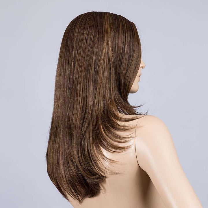 Advance Wig by Ellen Wille | Human Hair / Synthetic Blend Lace Front Wig (Mono Part) Ellen Wille Heat Friendly | Human Hair Blend Chocolate Mix / Front: 11" | Crown: 16" | Sides: 13.25" | Nape: 13.75" / Petite / Average