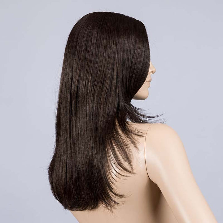 Advance Wig by Ellen Wille | Human Hair / Synthetic Blend Lace Front Wig (Mono Part) Ellen Wille Heat Friendly | Human Hair Blend Espresso Mix / Front: 11" | Crown: 16" | Sides: 13.25" | Nape: 13.75" / Petite / Average