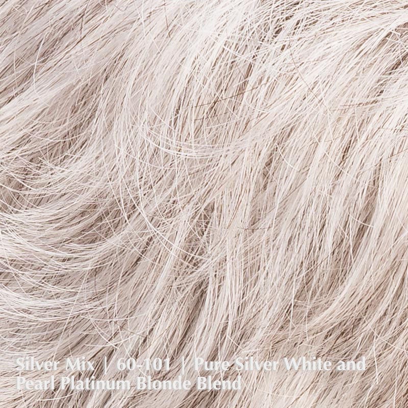 Air Wig by Ellen Wille | Synthetic Lace Front Wig (Hand-Tied) Ellen Wille Synthetic Silver Mix | 60-101 | Pure Silver White and Pearl Platinum Blonde Blend / Front: 2" | Crown: 2.5" | Sides: 2" | Nape: 1.75" / Petite / Average