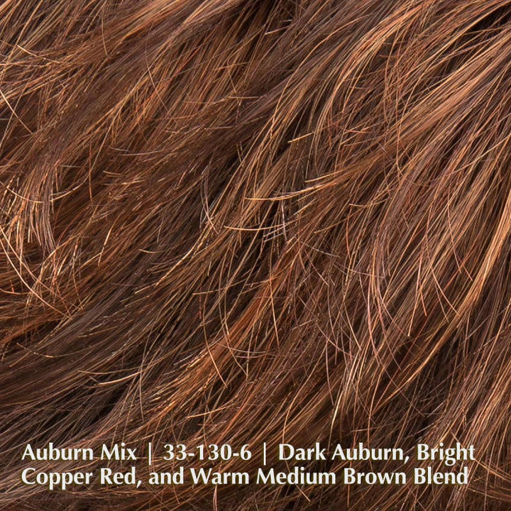 Alexis Wig by Ellen Wille | Synthetic Lace Front Wig (Mono Top) Ellen Wille Synthetic Auburn Mix | 33-130-6 | Dark Auburn, Bright Copper Red, and Warm Medium Brown blend / Front: 3.75" | Crown: 4" | Side: 3" | Nape: 2.5 " / Petite / Average