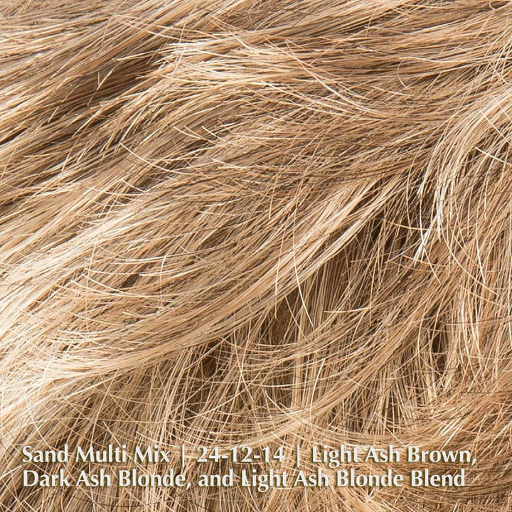 Alexis Wig by Ellen Wille | Synthetic Lace Front Wig (Mono Top) Ellen Wille Synthetic Sand Mix | 14-20-26 | Light Brown, Medium Honey Blonde, and Light Golden Blonde blend / Front: 3.75" | Crown: 4" | Side: 3" | Nape: 2.5 " / Petite / Average