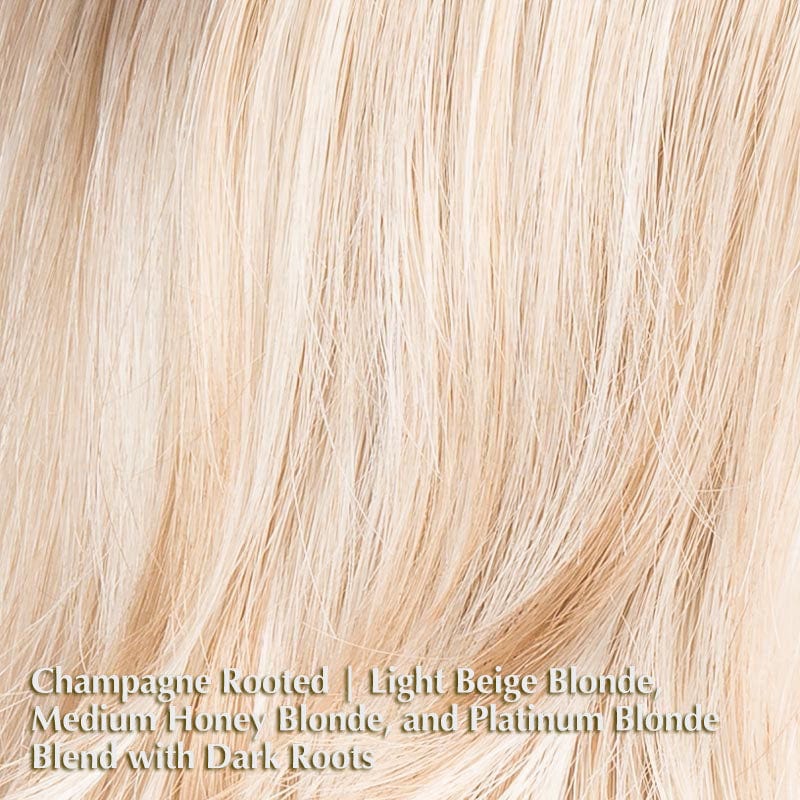 Alive Wig by Ellen Wille | Synthetic Lace Front Wig Ellen Wille Synthetic Champagne Rooted | Light Beige Blonde,  Medium Honey Blonde, and Platinum Blonde blend with Dark Roots / Front: 4.5" | Crown: 9” | Sides: 9” | Nape: 9” / Petite / Average