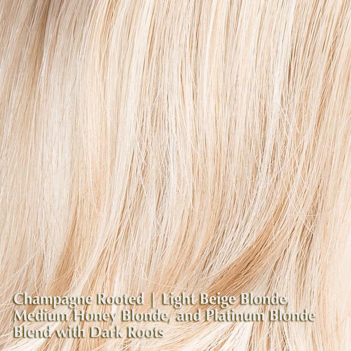 Alive Wig by Ellen Wille | Synthetic Lace Front Wig Ellen Wille Synthetic Champagne Rooted | Light Beige Blonde,  Medium Honey Blonde, and Platinum Blonde blend with Dark Roots / Front: 4.5" | Crown: 9” | Sides: 9” | Nape: 9” / Petite / Average