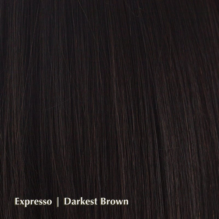 Alva Wig by Noriko | Synthetic Wig (Basic Cap) Noriko Synthetic Expresso | Darkest Brown / Fringe: 3.9” | Crown: 9.4” | Nape: 3.9” / Average