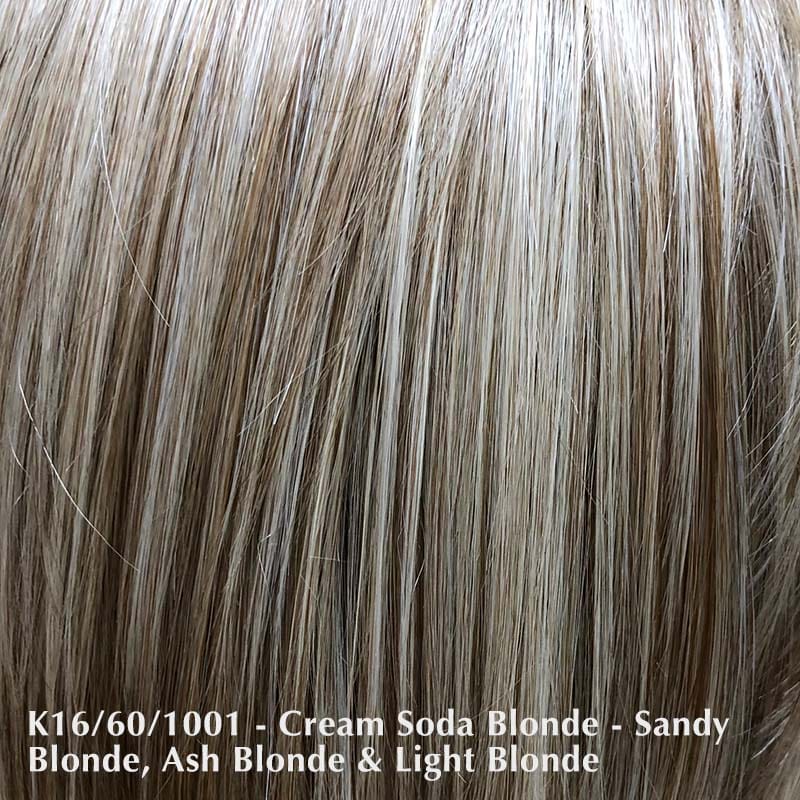 Amaretto Wig by Belle Tress | Heat Friendly | Synthetic Lace Front Wig (Mono Part) Belle Tress Heat Friendly Synthetic Cream Soda Blonde | A blend of sandy blonde, ash blonde, and light blonde / Side Bangs: 9" | Side 11" | Nape: 5.5" | Back: 12.5" | Overall: 5.5" - 12.5" / Average