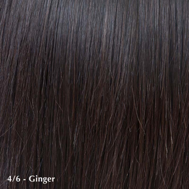 Anatolia Wig by Belle Tress | Heat Friendly | Synthetic Lace Front Wig (Center Mono Part) Belle Tress Heat Friendly Synthetic Ginger | 4/6 | A blend of cappuccino and dark chocolate brown / Side Bangs: 9 - 13.5" | Nape: 3.5" | Back: 11" | Overall: 3.5 - 13.5" / Average