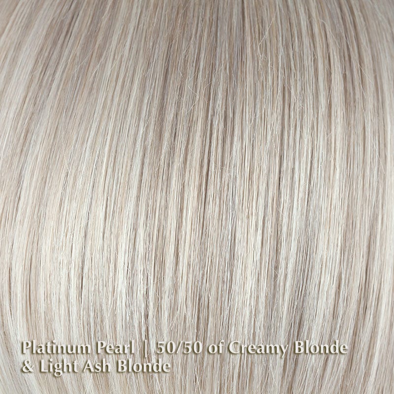 Angelica Large Wig by Noriko | Synthetic Wig (Basic Cap) Noriko Synthetic Platinum Pearl | / Front: 8" | Crown: 16.2" | Nape: 16" / Large
