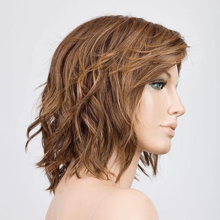 Anima Wig by Ellen Wille | Heat Friendly Synthetic Wig (Mono Crown) Ellen Wille Heat Friendly Synthetic Nougat Tipped | / Front: 4.75" |  Crown: 7.5" | Sides: 7.5" |  Nape: 5.25 " / Petite / Average