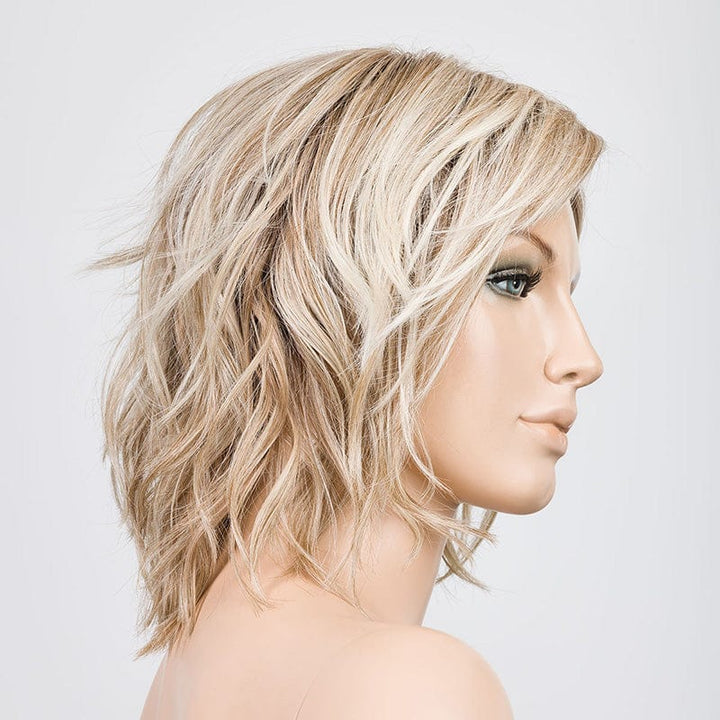 Anima Wig by Ellen Wille | Heat Friendly Synthetic Wig (Mono Crown) Ellen Wille Heat Friendly Synthetic Pearl Blonde Rooted | / Front: 4.75" |  Crown: 7.5" | Sides: 7.5" |  Nape: 5.25 " / Petite / Average
