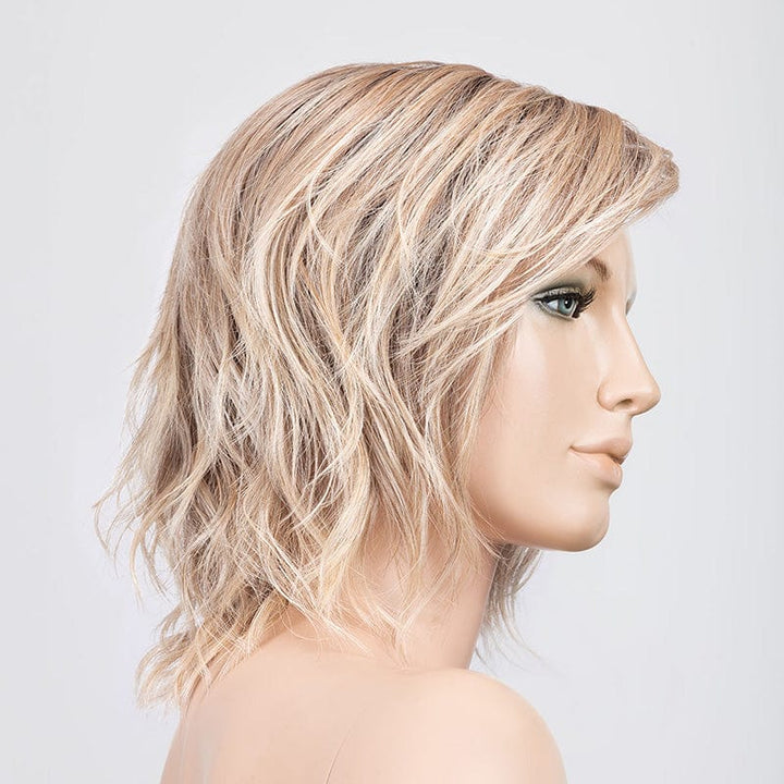 Anima Wig by Ellen Wille | Heat Friendly Synthetic Wig (Mono Crown) Ellen Wille Heat Friendly Synthetic Sandy Blonde Rooted | / Front: 4.75" |  Crown: 7.5" | Sides: 7.5" |  Nape: 5.25 " / Petite / Average