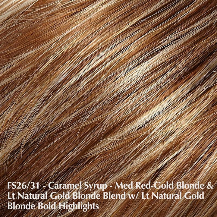 Anne Wig by Jon Renau | Heat Friendly | Synthetic Lace Front Wig (100% Hand-Tied) Jon Renau Heat Friendly Synthetic FS26/31 Caramel Syrup / Bang: 4" | Crown: 4.5" | Sides: 3" | Nape: 1.75" / Average