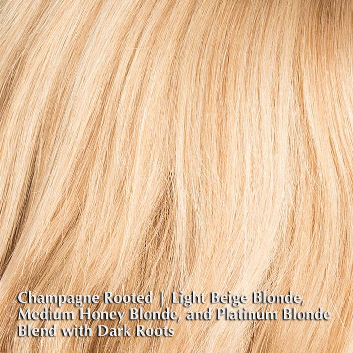 Appeal Wig by Ellen Wille | Human Hair Lace Front Wig Ellen Wille Remy Human Hair Champagne Rooted | Light Beige Blonde,  Medium Honey Blonde, and Platinum Blonde blend with Dark Roots / Front: 8.5" | Crown: 9.5" | Sides: 8.25" | Nape: 8.25" / Petite / Average