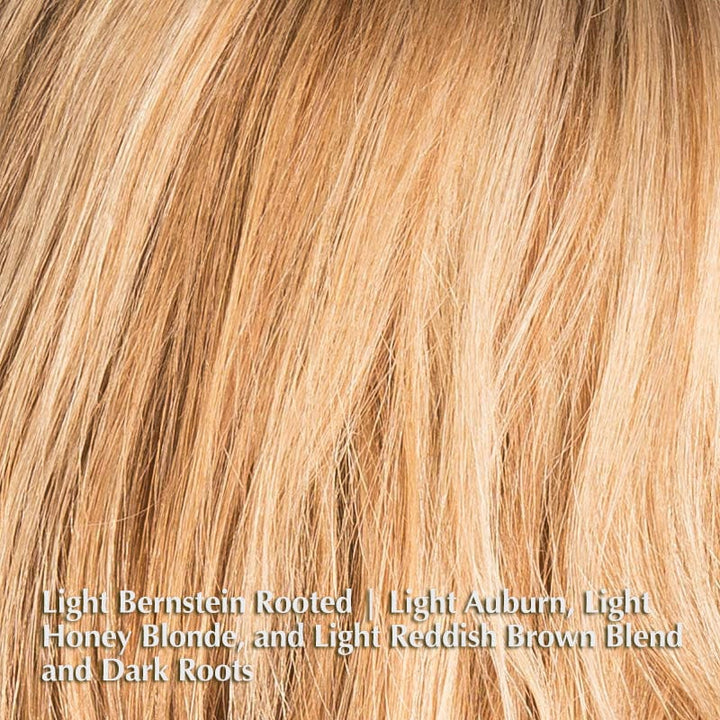 Appeal Wig by Ellen Wille | Human Hair Lace Front Wig Ellen Wille Remy Human Hair Light Bernstein Rooted | Light Auburn, Light Honey Blonde, and Light Reddish Brown blend and Dark Roots / Front: 8.5" | Crown: 9.5" | Sides: 8.25" | Nape: 8.25" / Petite / Average