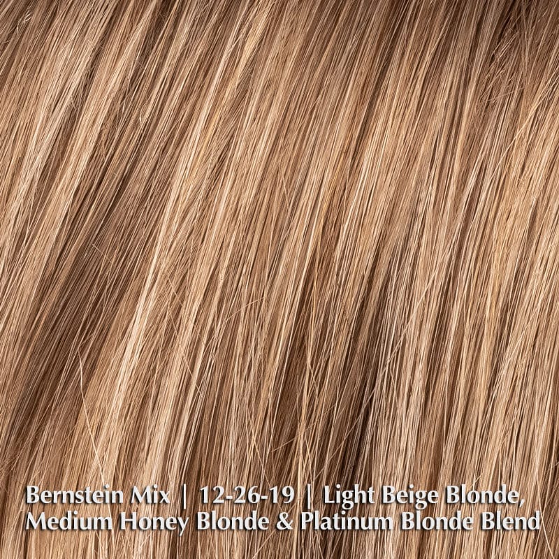 Area Wig by Ellen Wille | Synthetic Wig (Mono Crown) Ellen Wille Synthetic Bernstein Mix | 12-26-19 | Light Beige Blonde,  Medium Honey Blonde, and Platinum Blonde blend / Front: 7.5” | Crown: 10” | Sides: 6.5” | Nape: 5” / Petite / Average