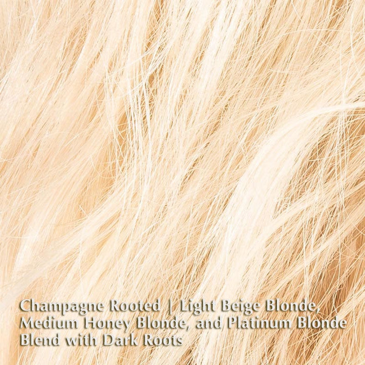Arrow Wig by Ellen Wille | Synthetic Lace Front Wig (Mono Part) Ellen Wille Synthetic Champagne Rooted | Light Beige Blonde,  Medium Honey Blonde, and Platinum Blonde blend with Dark Roots / Front: 14" | Crown: 14" | Sides: 13" | Nape: 13.5" / Petite / Average