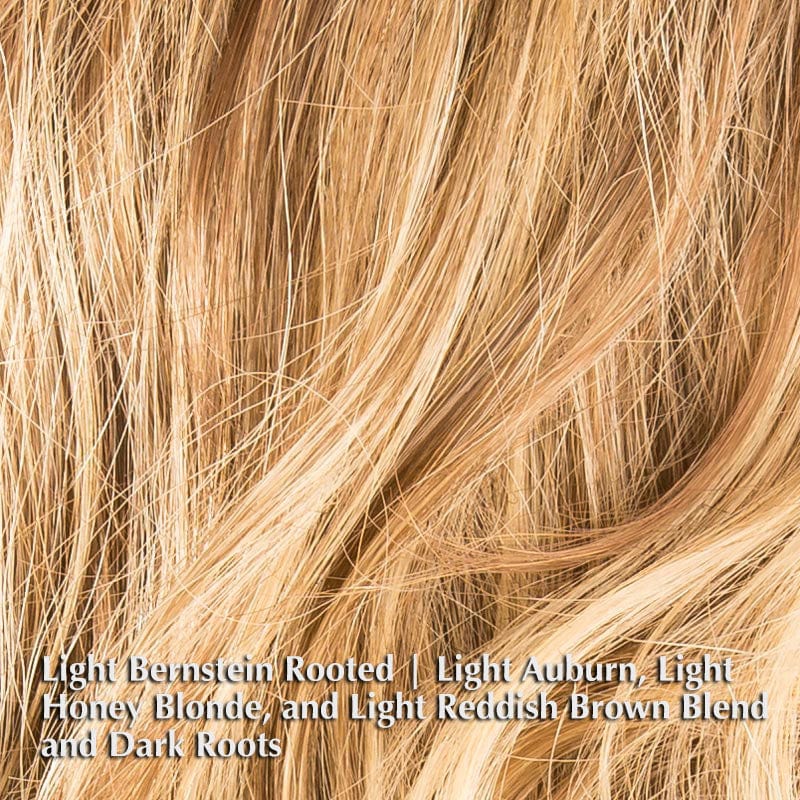 Arrow Wig by Ellen Wille | Synthetic Lace Front Wig (Mono Part) Ellen Wille Synthetic Light Bernstein Rooted | Light Auburn, Light Honey Blonde, and Light Reddish Brown blend and Dark Roots / Front: 14" | Crown: 14" | Sides: 13" | Nape: 13.5" / Petite / Average