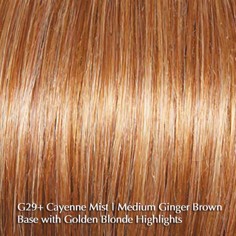 Aspire Wig by Gabor | Synthetic Wig (Basic Cap) Gabor Synthetic G29+ Cayenne Mist / Front: 3 1/4" | Crown: 2" | Sides: 1 3/4" | Back: 1 3/4" | Nape: 1 1/2" / Average