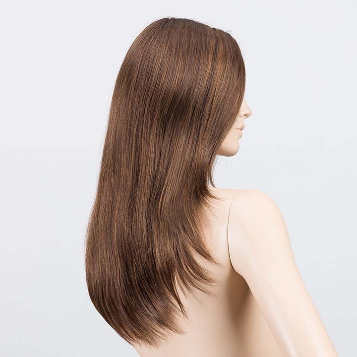 Attract Wig by Ellen Wille | Human Hair/Synthetic Blend Lace Front Wig (Mono Top) Ellen Wille Heat Friendly | Human Hair Blend Chocolate Rooted / Front: 11.5" | Crown: 16" | Sides: 14" | Nape: 14" / Petite / Average