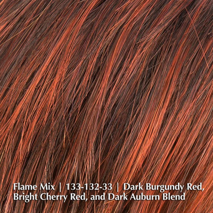 Beam Wig by Ellen Wille | Synthetic Wig (Mono Crown) Ellen Wille Synthetic Flame Mix | 133-132-33 | Dark Burgundy Red, Bright Cherry Red, and Dark Auburn blend / Bang:3.5" | Crown: 5" | Sides: 6" | Nape: 2" / Petite / Average