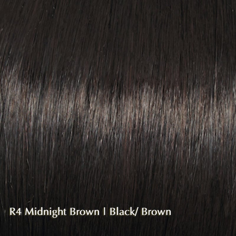 Beguile by Raquel Welch | Human Hair Wig (Mono Top) Raquel Welch Human Hair R4 Midnight Brown / Front: 9" | Crown: 10.5" | Side: 8" | Back: 8" | Nape: 6.5" / Average