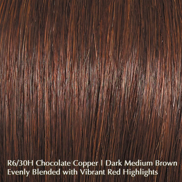 Beguile by Raquel Welch | Human Hair Wig (Mono Top) Raquel Welch Human Hair R630H Chocolate Copper / Front: 9" | Crown: 10.5" | Side: 8" | Back: 8" | Nape: 6.5" / Average