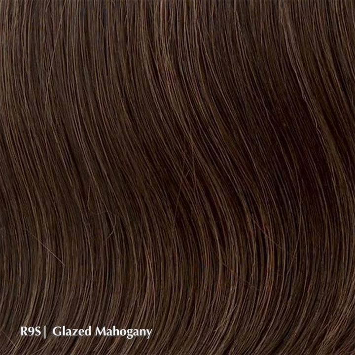 Beguile by Raquel Welch | Human Hair Wig (Mono Top) Raquel Welch Human Hair R9S Glazed Mahogany / Front: 9" | Crown: 10.5" | Side: 8" | Back: 8" | Nape: 6.5" / Average