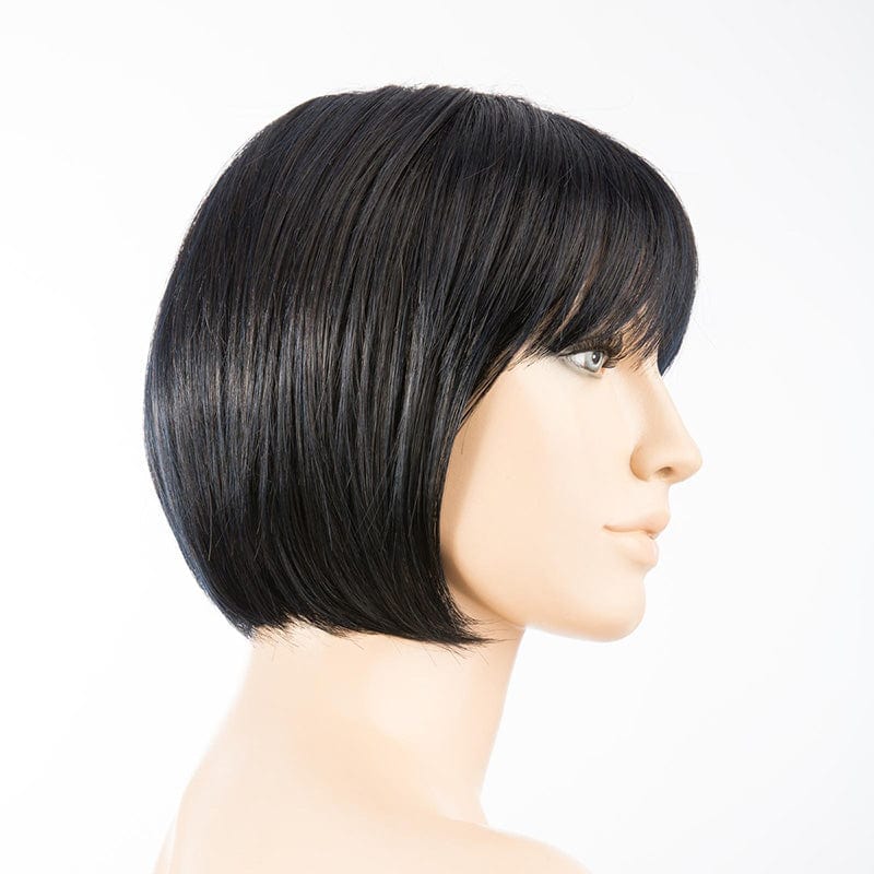 Blues Wig by Ellen Wille | Synthetic Wig (Mono Crown) Ellen Wille Synthetic Cosmo Black Mix | / Front: 3.5" | Side: 4.5" | Crown: 7.5" | Nape: 2.75" / Petite / Average