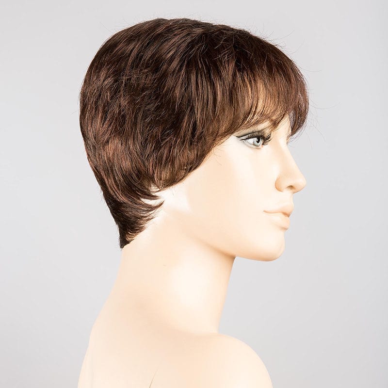 Bo Mono Wig by Ellen Wille | Synthetic Lace Front Wig (Mono Top) Ellen Wille Synthetic Dark Chocolate Mix | / Front: 2.65" | Crown: 3.5" | Sides 2.5" | Nape: 1.75" / Average